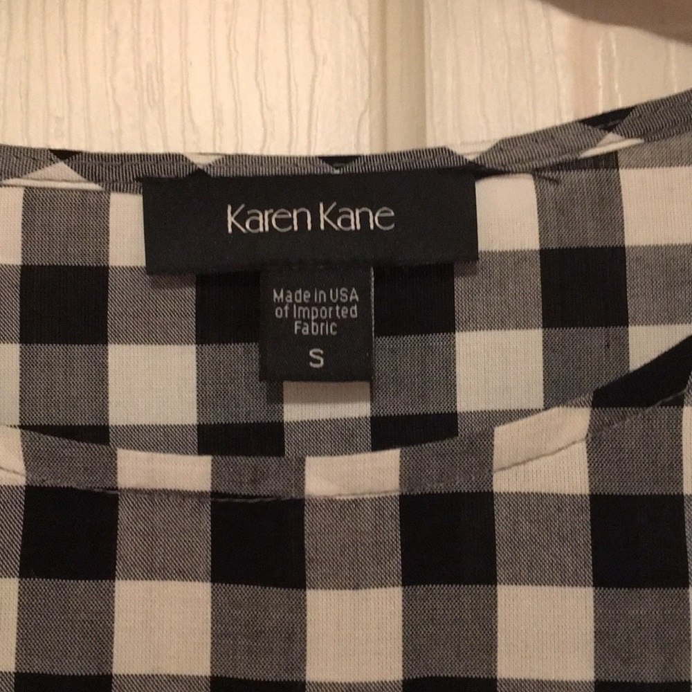 Gingham Check Ruffle Hem Top - Picture 5 of 8